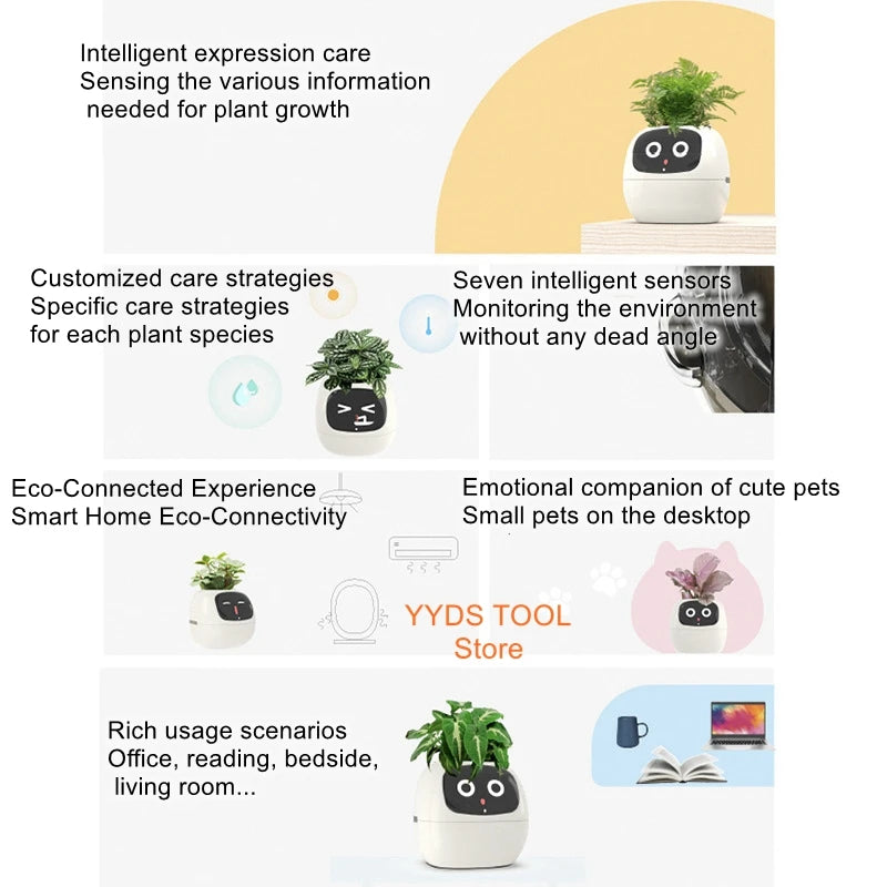 Automatic water-absorbing flower pots environmental